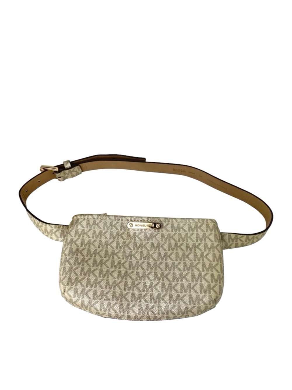NWOT Michael Kors Cambodia Metallic Gold Logo Adjustable Belt Bag